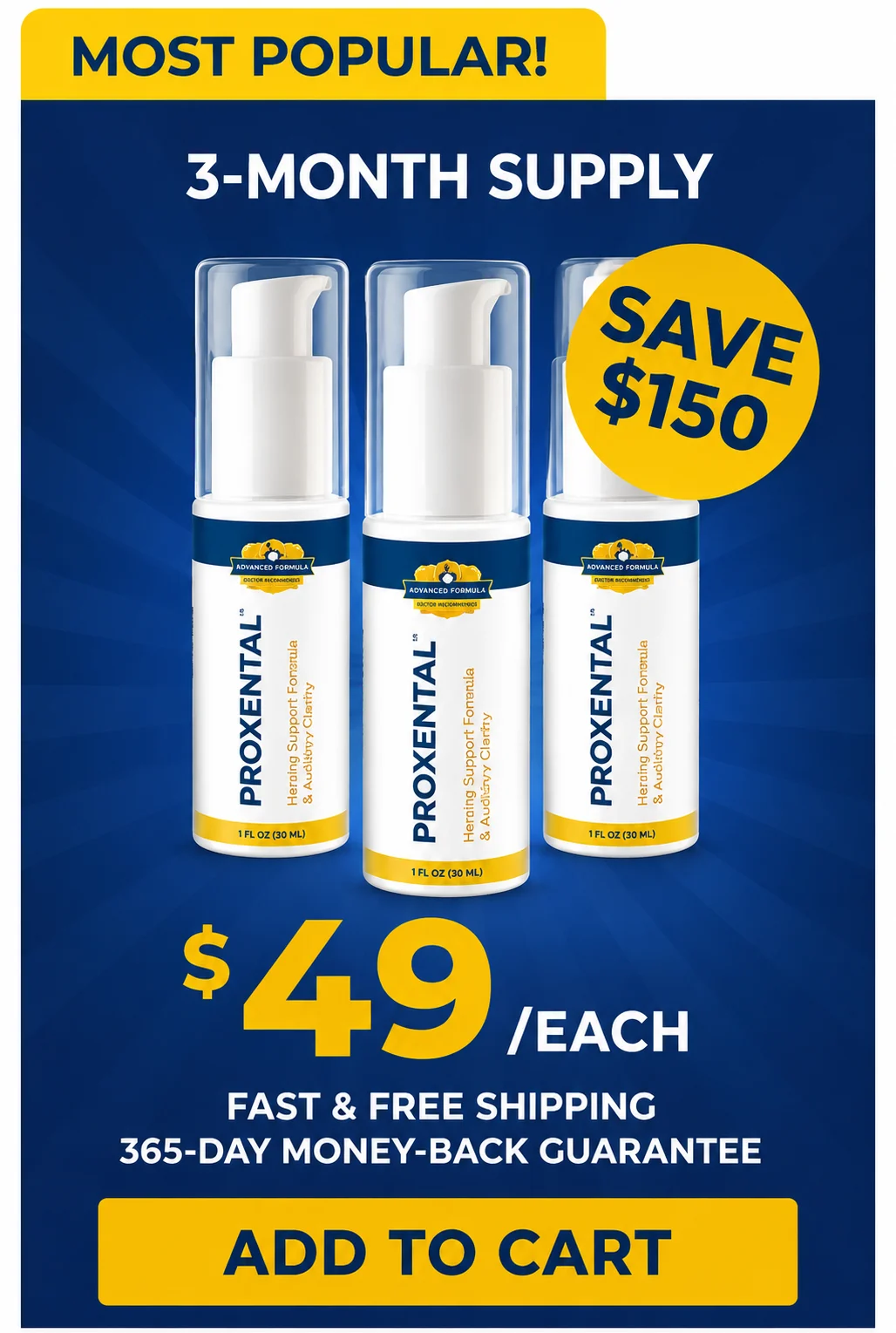 ProXental three bottles order
